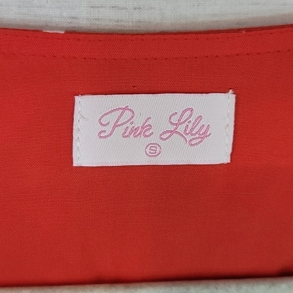 PINK LILY FLORAL V NECK MAXI DRESS IM RED ORANGE, SZ SMALL - Picture 4 of 14